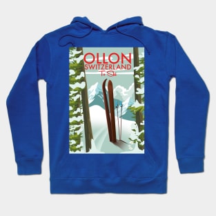 Ollon, Switzerland Ski poster Hoodie